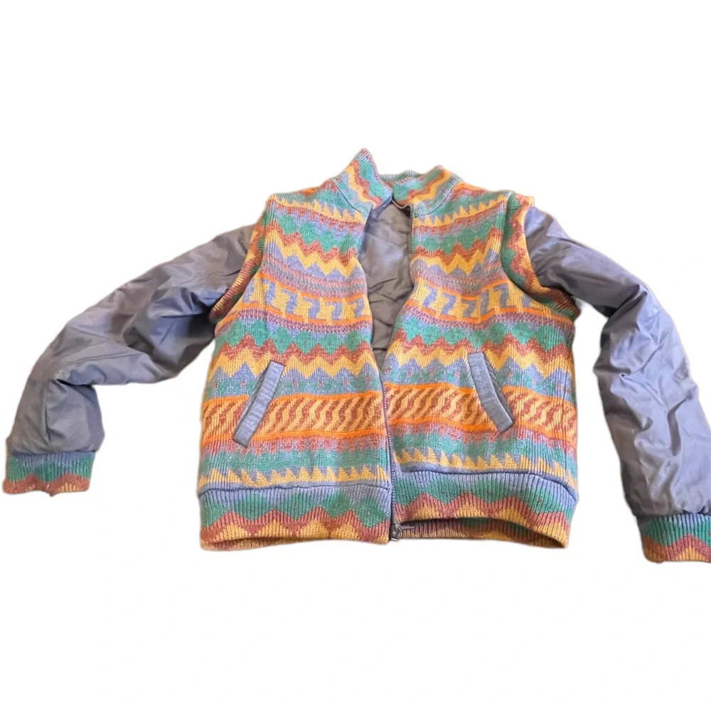 Vintage Andy John’s Reversible southwestern sweater jacket and vest 4 in 1 large
